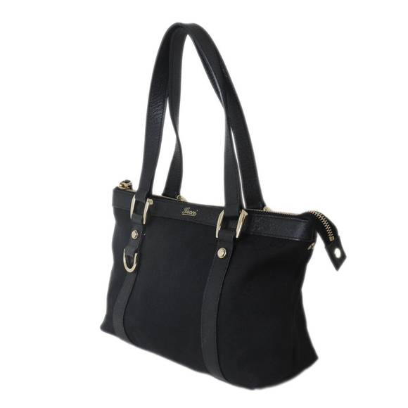 Gucci Tote GG Bag Canvas Black - Picture 1 of 1